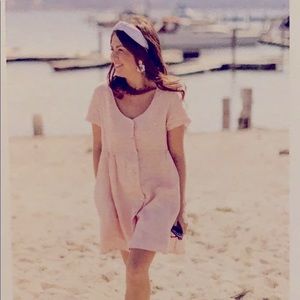 Pink Linen Dress Privilege Clothing Jilly Box